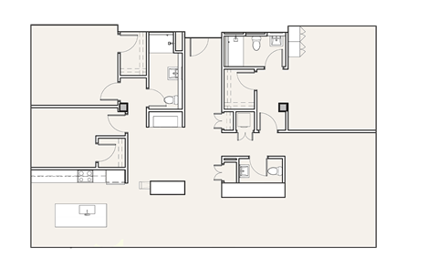 Floor plan for 3 beds, 2.5 baths, 1961 sqft